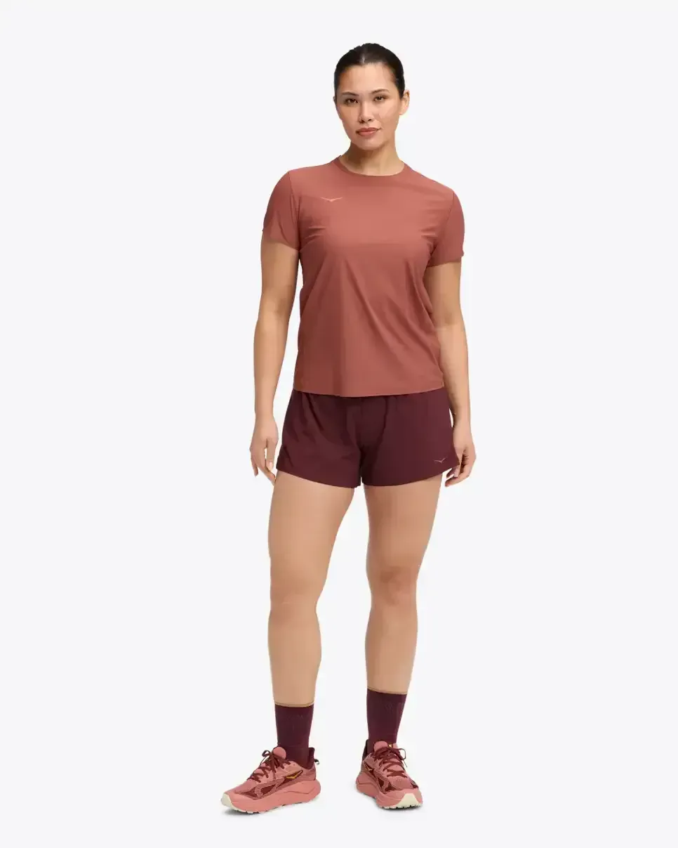 HOKA Airolite Kurzarmshirt 2.0 Rot Damen Media front view