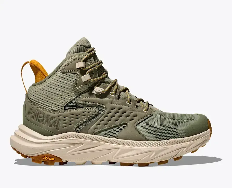 HOKA Anacapa 2 Mid GORE-TEX Meeresmoos Hafermilch Media front view