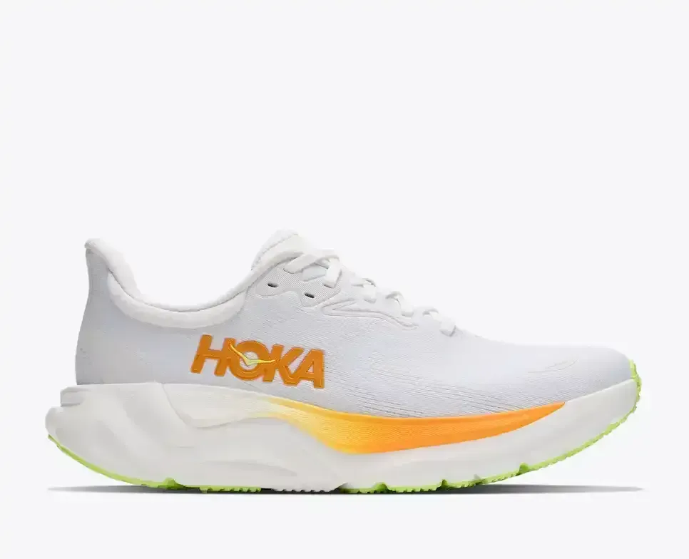 HOKA Arahi 8 Frost Solar Flare Damen Media front view