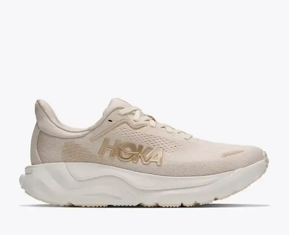 HOKA Arahi 9 Alabaster Oat Milk Damen Media front view