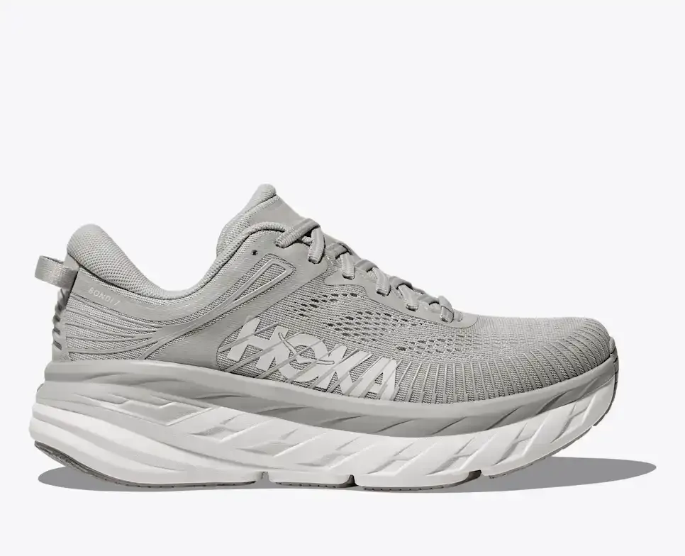 HOKA Bondi 7 Harbor Mist White Damen Media front view