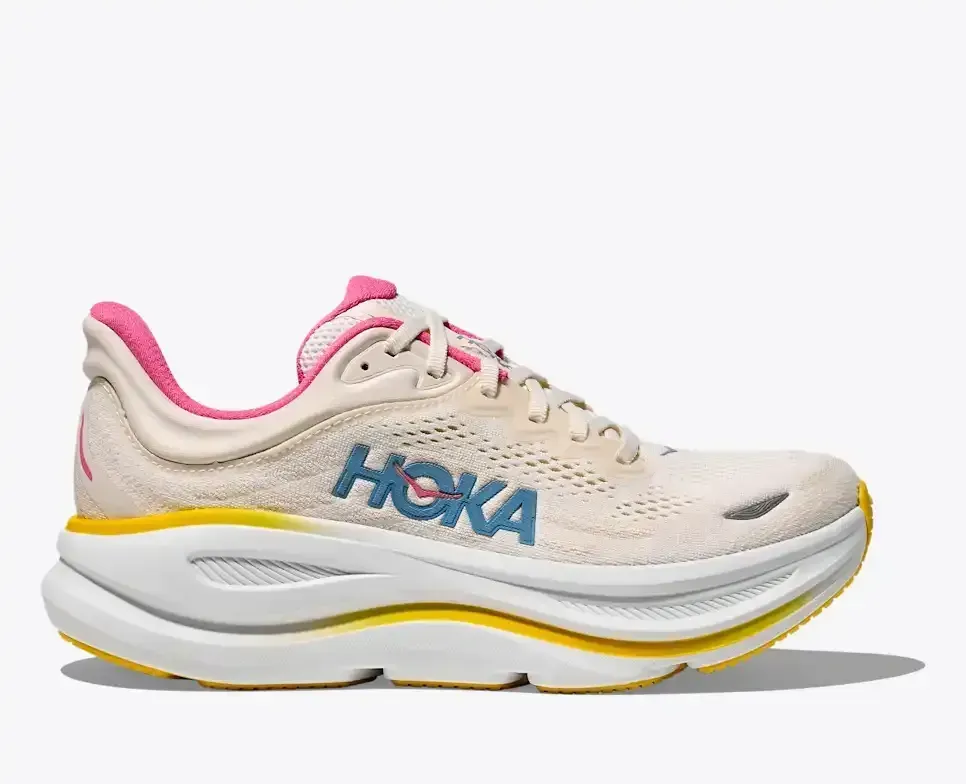 HOKA Bondi 9 Alabaster Birch Damen Media front view