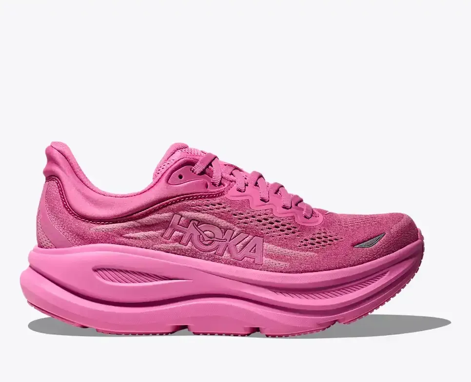 HOKA Bondi 9 Crabapple Damen Media front view