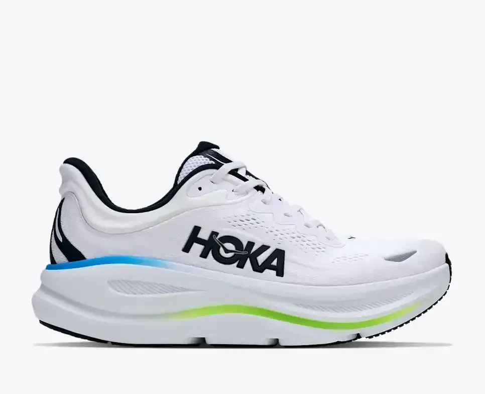 HOKA Bondi 9 Frost Black Media front view