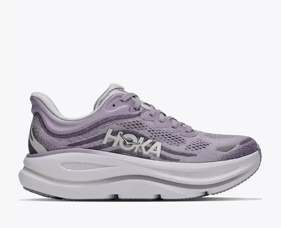 HOKA Bondi 9 Mellow Lilac Purple Fog Damen Media front view