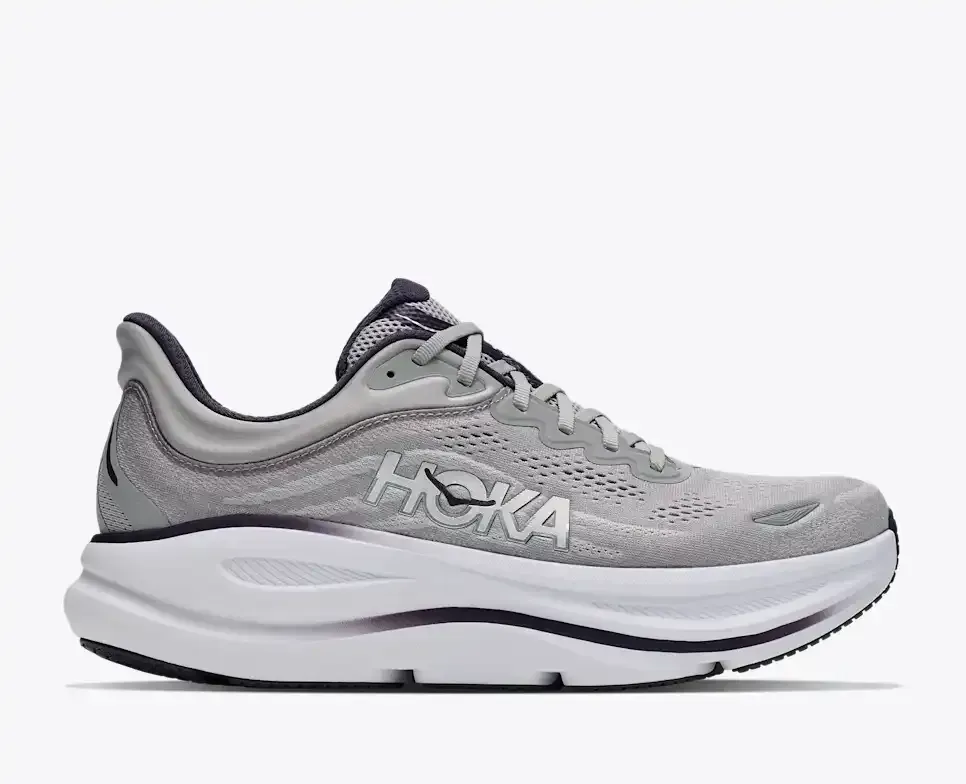 HOKA Bondi 9 Stellar Grey Squid Ink Media front view