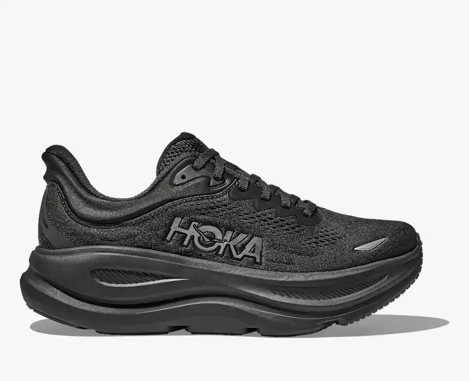 HOKA Bondi 9 Triple Black Damen Media front view