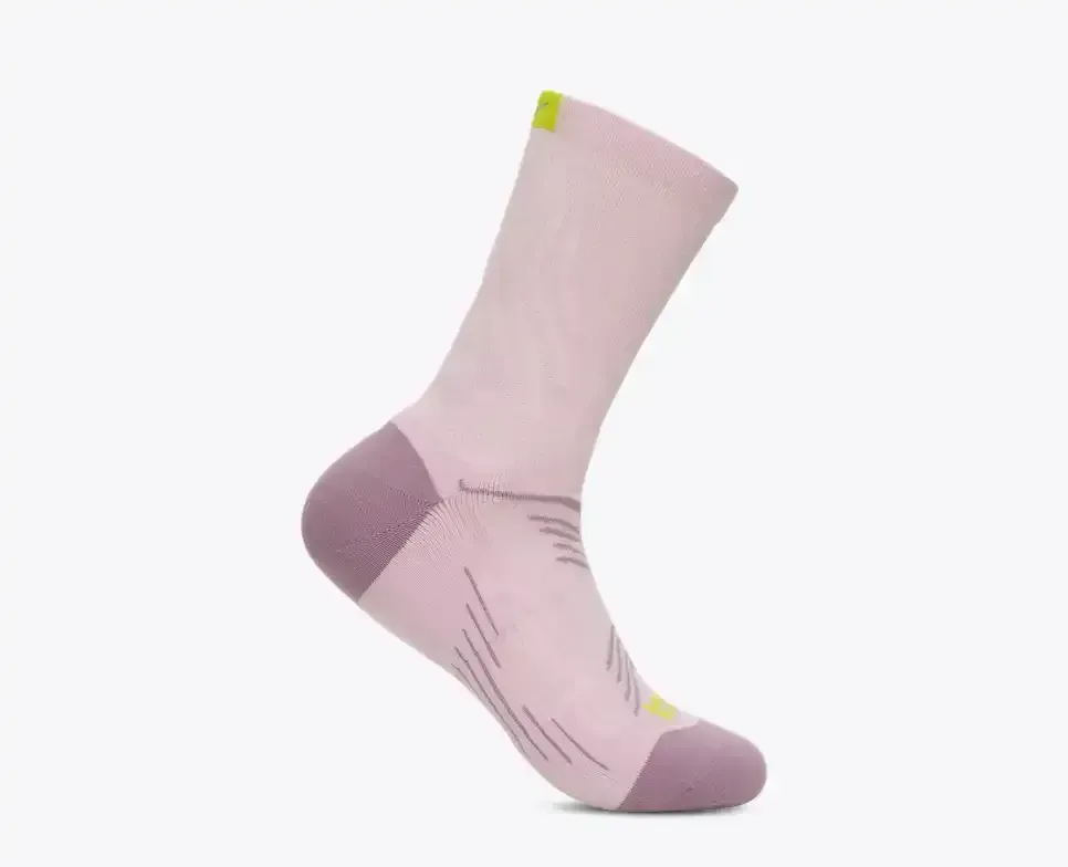 HOKA Bondi Quarter Run Socke Flieder Creme Media front view