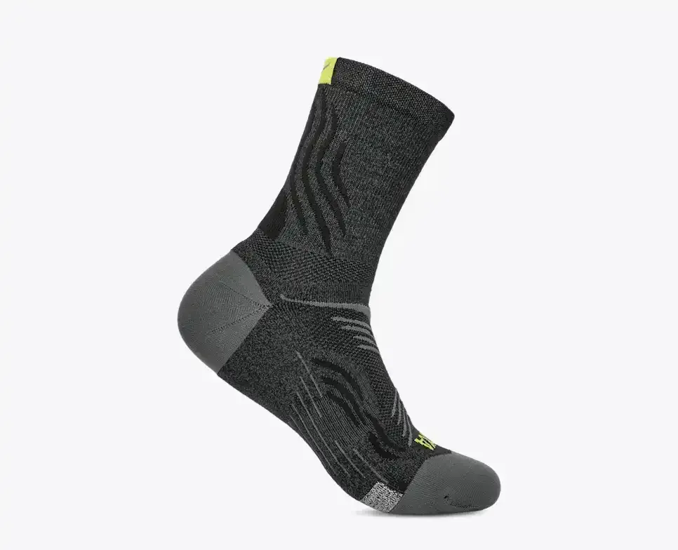 HOKA Bondi Quarter Run Socke Schwarz Media front view