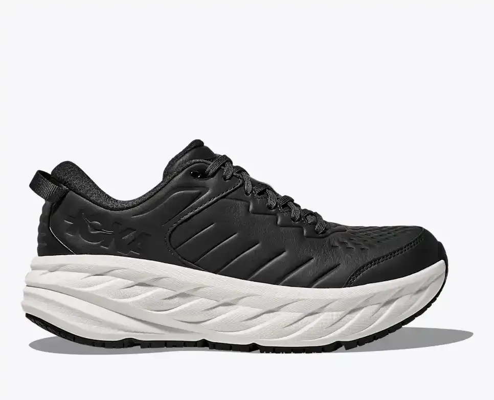 HOKA Bondi SR Carbon Schwarz Weiß Media front view