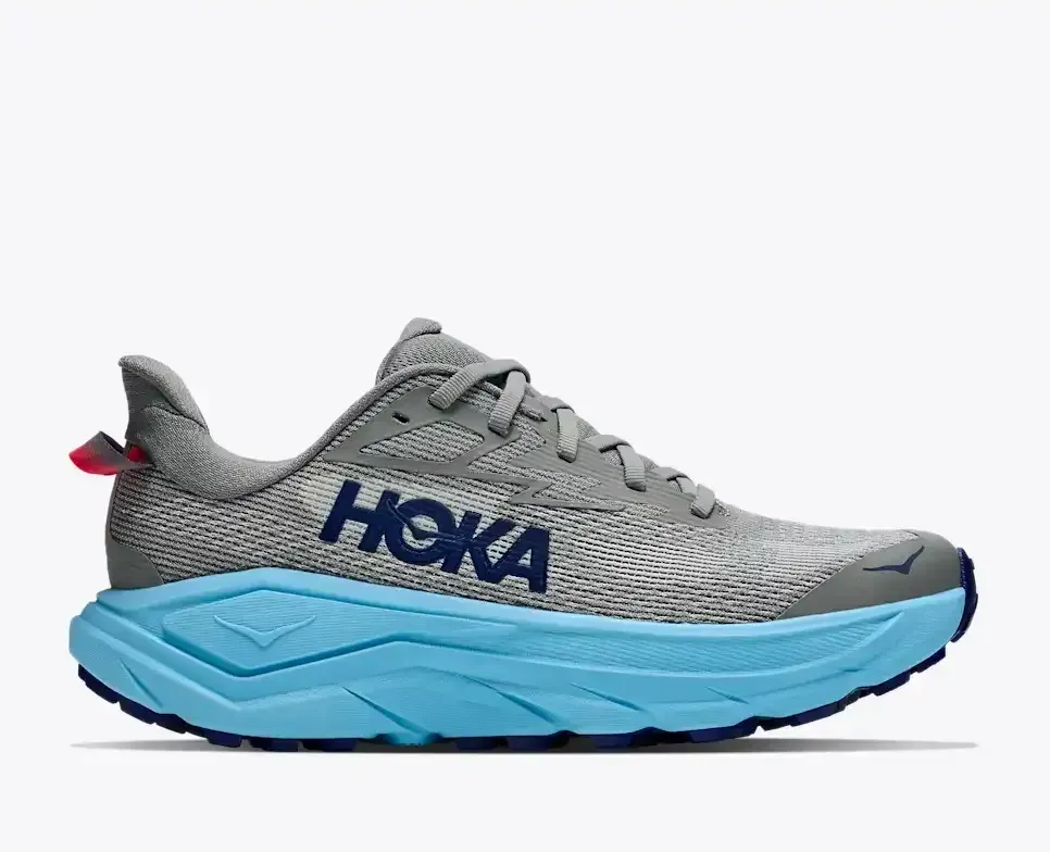 HOKA Challenger 8 Galactic Grey Soaring Blue (Damen) Media front view