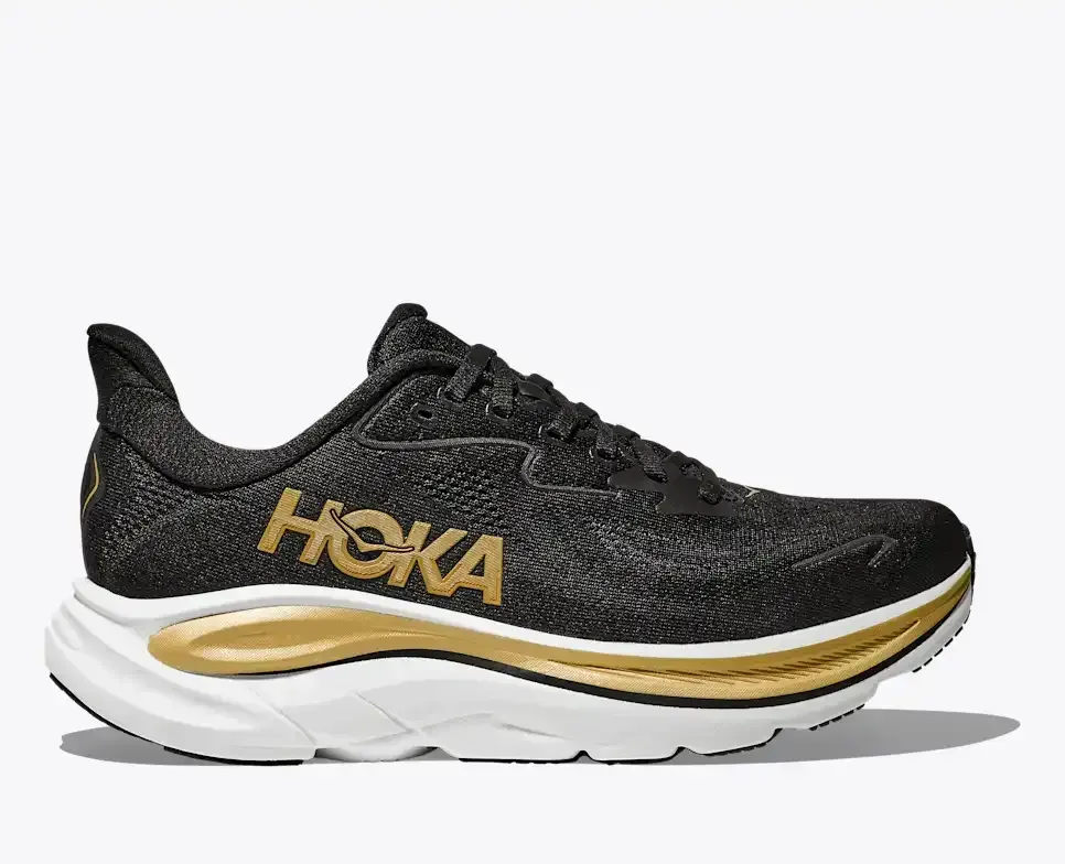 HOKA Clifton 10 Black Gold (Damen) Media front view