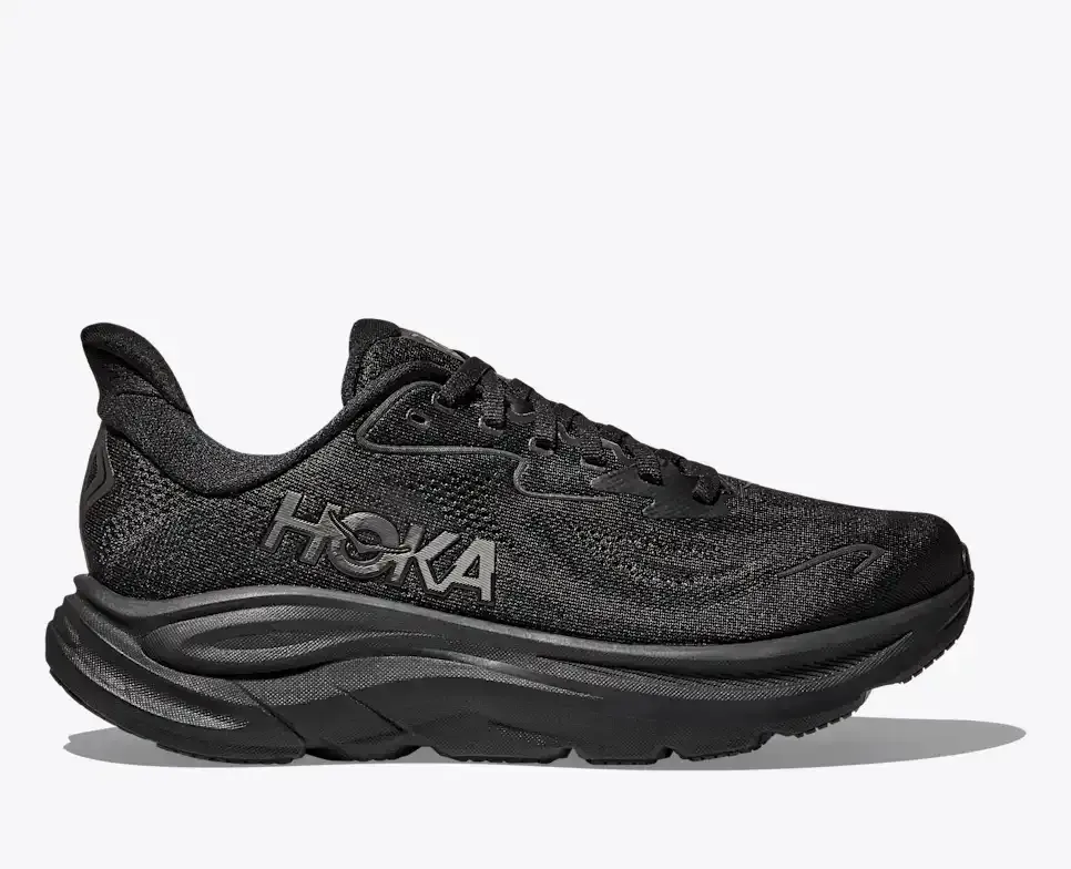 HOKA Clifton 10 Schwarz (Damen) Media front view