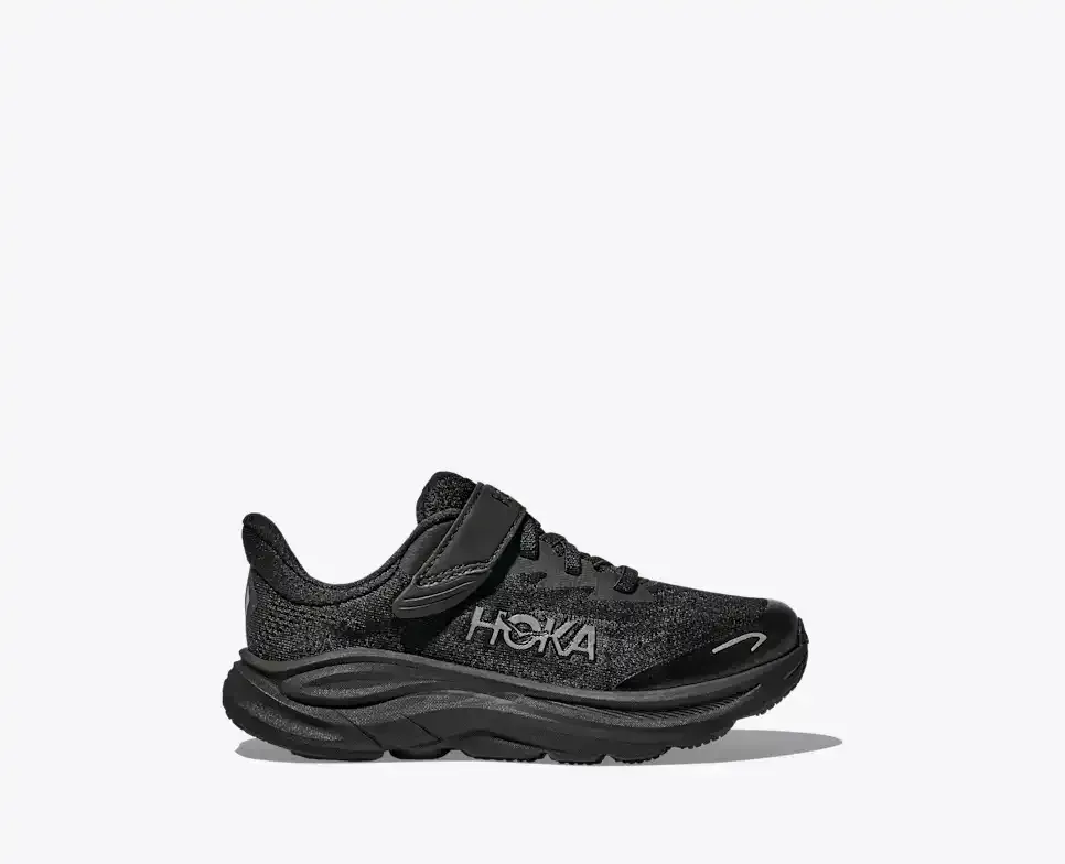 HOKA Clifton 10 Schwarz (Kleine Kinder) Media front view