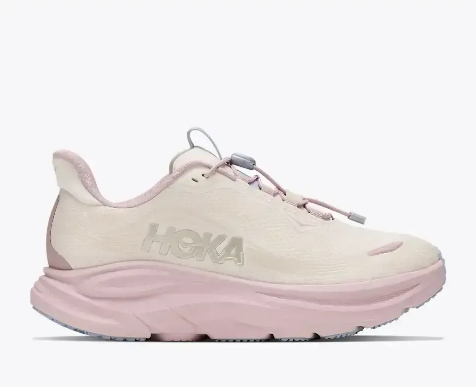HOKA Clifton 11 GORE-TEX Alabaster Pink Opal (Damen) Media front view