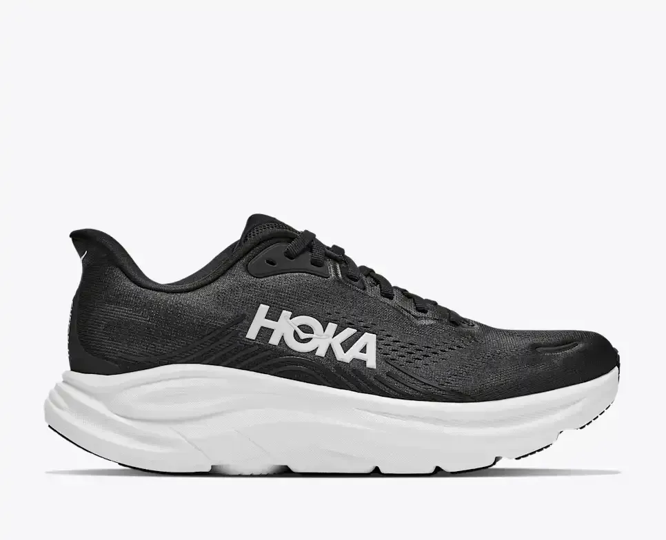 HOKA Clifton 11 Schwarz Weiß (Damen) Media front view