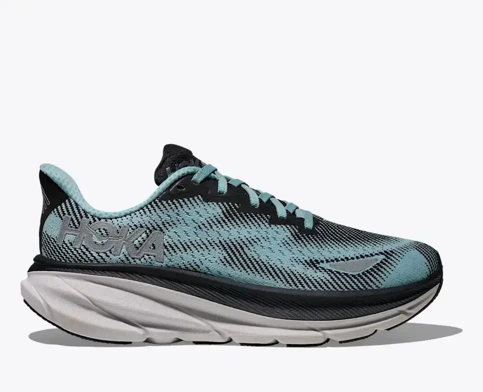 HOKA Clifton 9 GORE-TEX Black Raindrop (Damen) Media front view