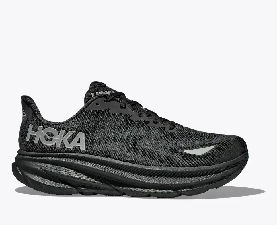 HOKA Clifton 9 GORE-TEX Schwarz Schwarz (Damen) Media front view