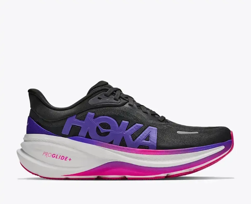 HOKA Clifton PRO Carbon Black Cosmic Purple (Damen) Media front view