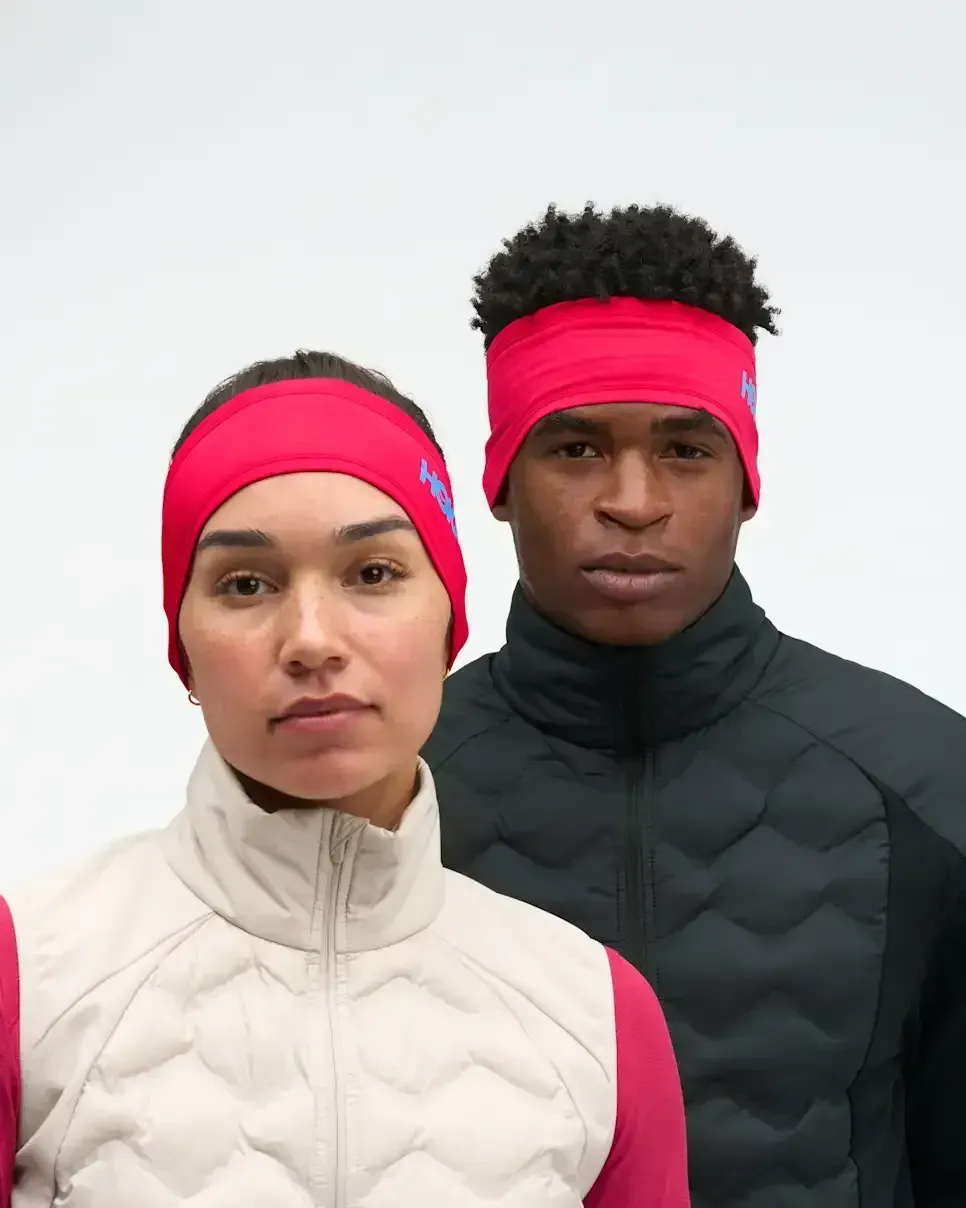 HOKA ColdSnap Fleece Stirnband Cerise Media front view