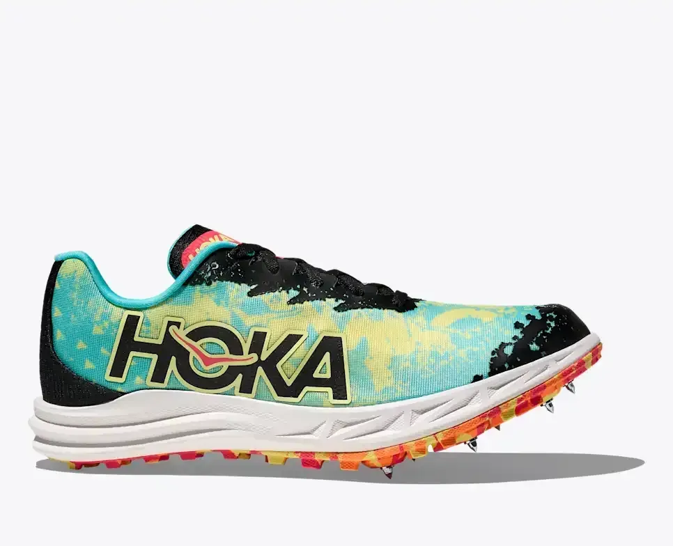 HOKA Crescendo XC Cielo Blue Yuzu Media front view