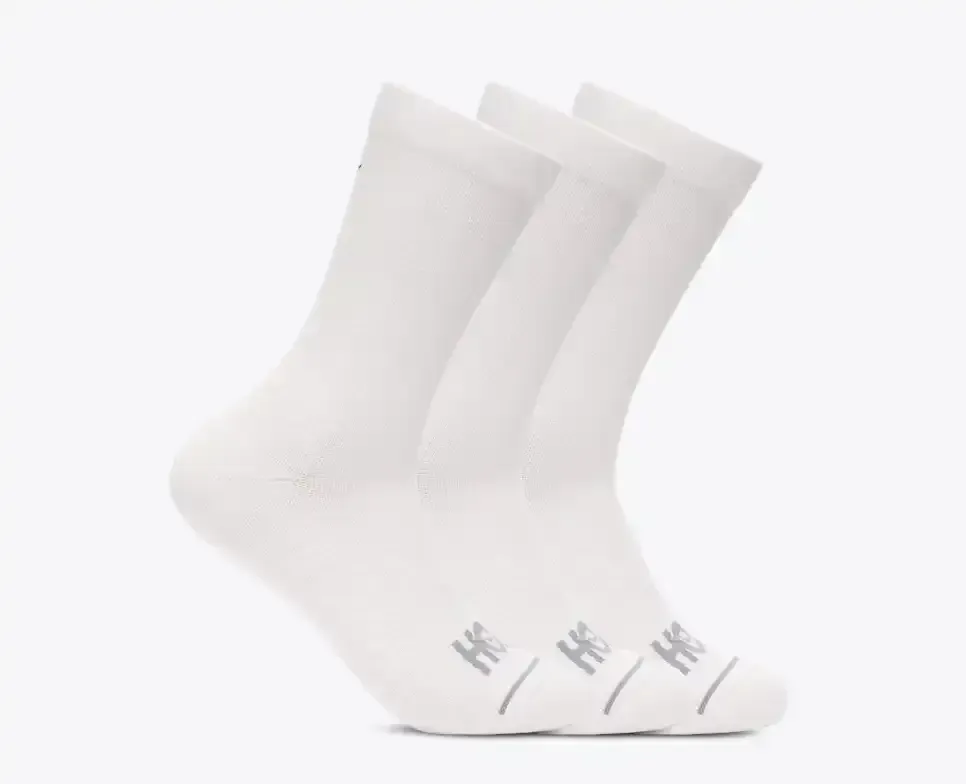 HOKA Crew Run Socke 3er-Pack Weiß/Weiß/Weiß Media front view