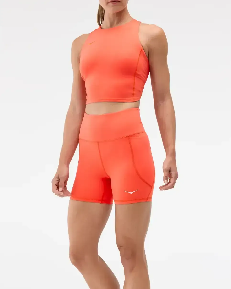 HOKA Elaro 5″ Bike Short Bell Pepper Media front view