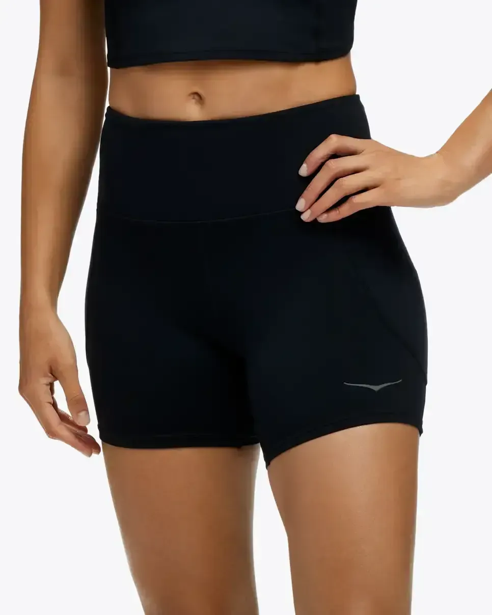 HOKA Elaro 5″ Fahrradshorts Schwarz Media front view