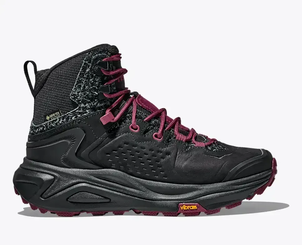 HOKA Elite Terrain System Kaha 3 GORE-TEX Black Stone Fruit Media front view