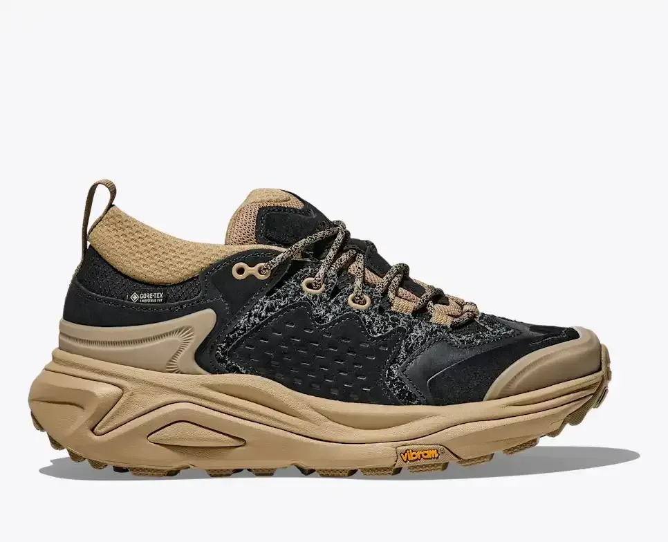 HOKA Elite Terrain System Kaha 3 Low GORE-TEX Schwarz Khaki Media front view