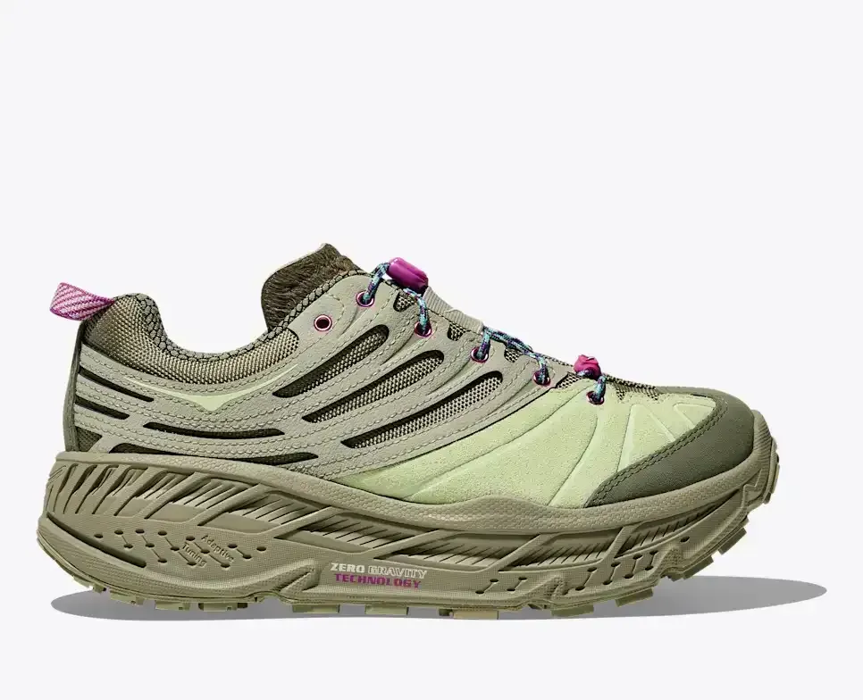 HOKA Elite Terrain System Stinson EVO OG Sea Moss Luna Moth Media front view