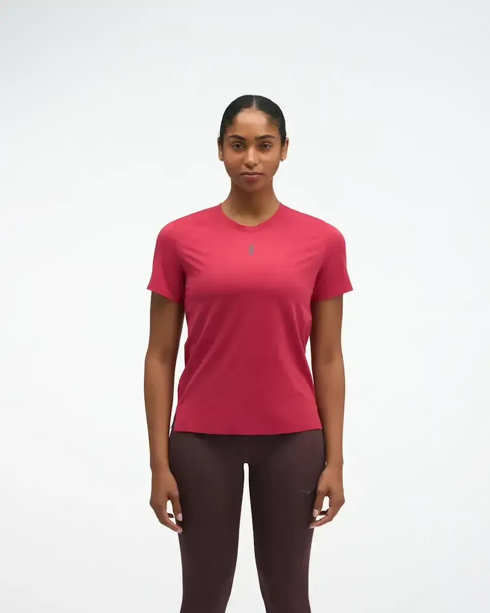 HOKA EveryRun Short Sleeve Red Agate (Damen) Media front view