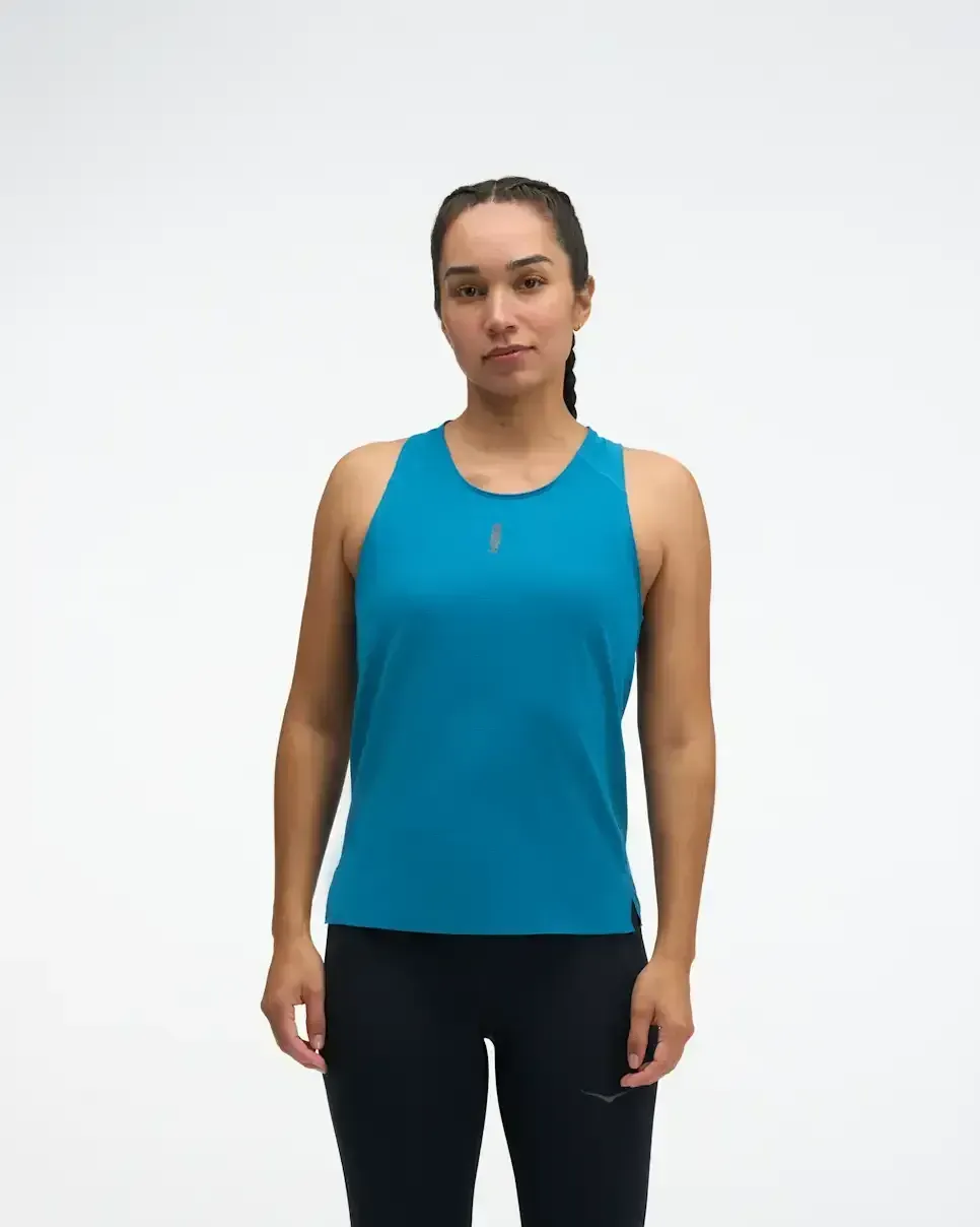 HOKA EveryRun Tank Night Glow Blue (Damen) Media front view
