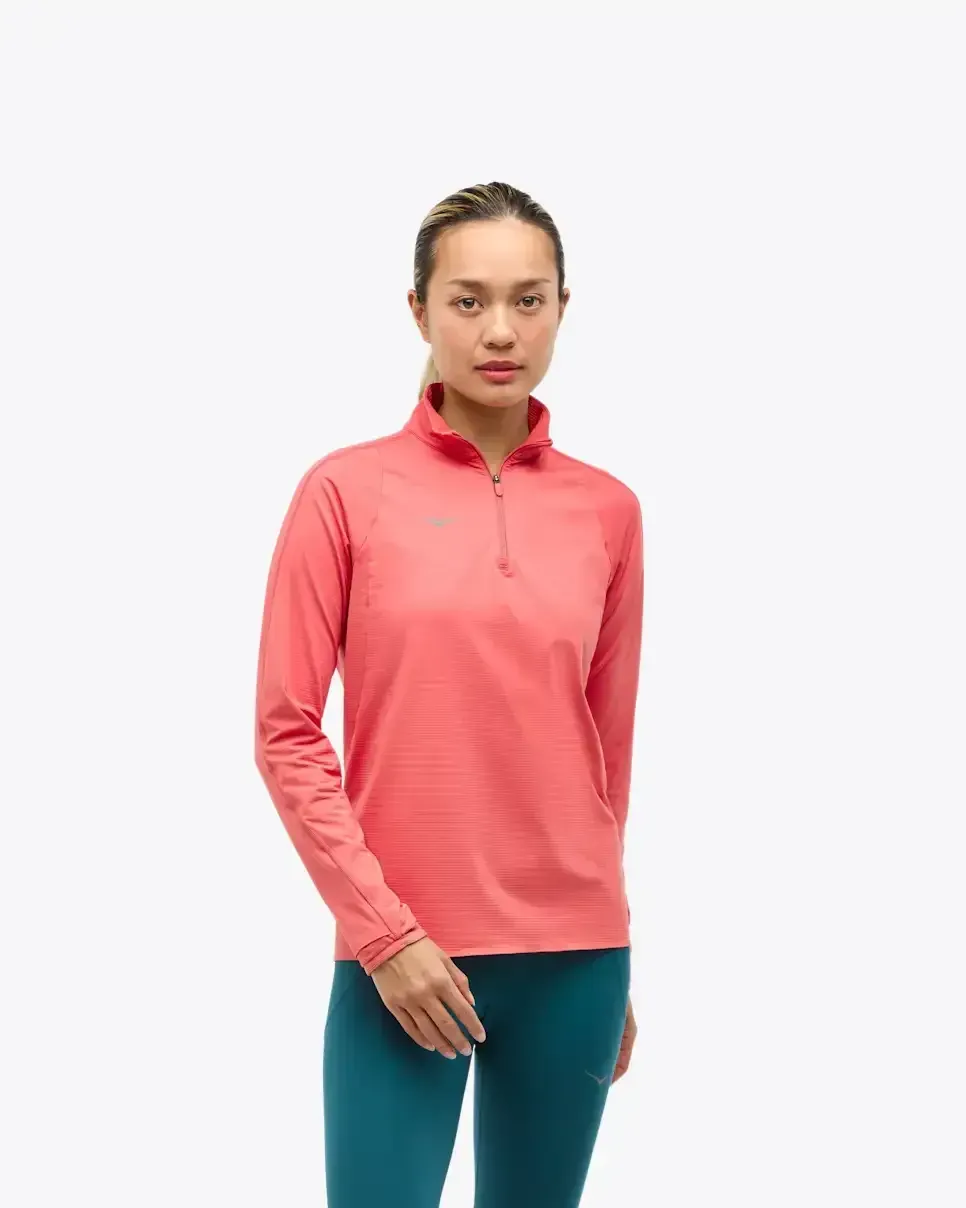 HOKA GlideTech Quarter Zip Grapfruit (Damen) Media front view
