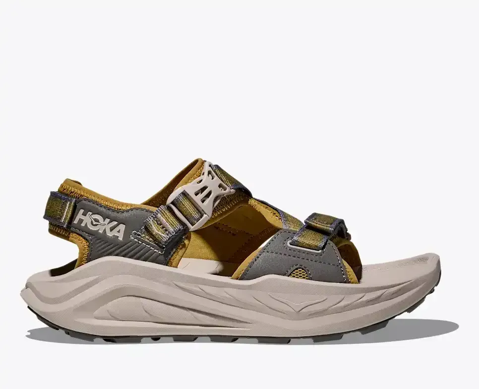 HOKA Infini Hike TC Mustard Seed Putty Media front view