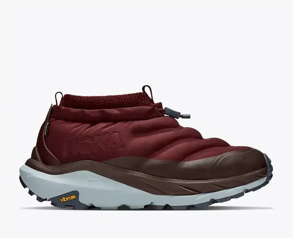 HOKA Kaha 2 Frost Moc GORE-TEX Varsity Burgundy Mineral Blue Media front view