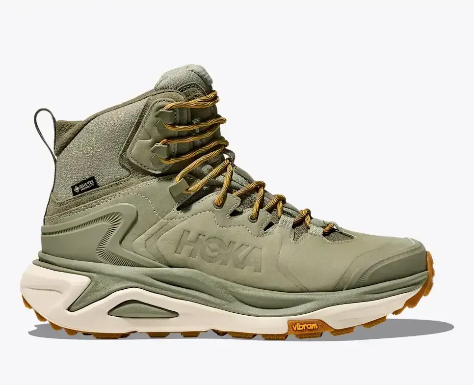 HOKA Kaha 3 Mid GORE-TEX Sea Moss Oat Milk Media front view