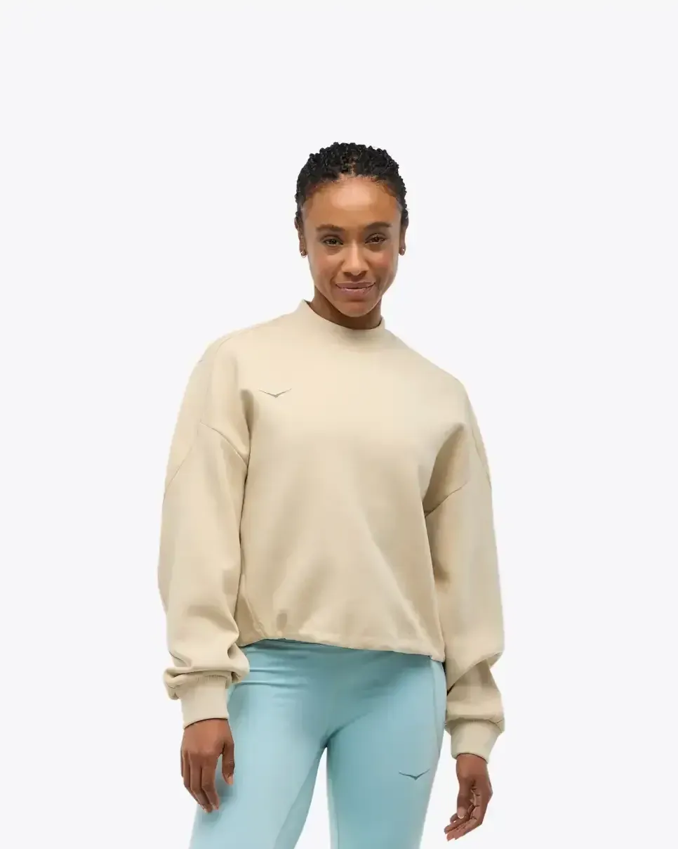 HOKA Kaitoro Knit Crew Oatmeal (Damen) Media front view