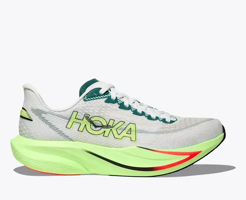 HOKA Mach 7 Frost Neon Yuzu Media front view