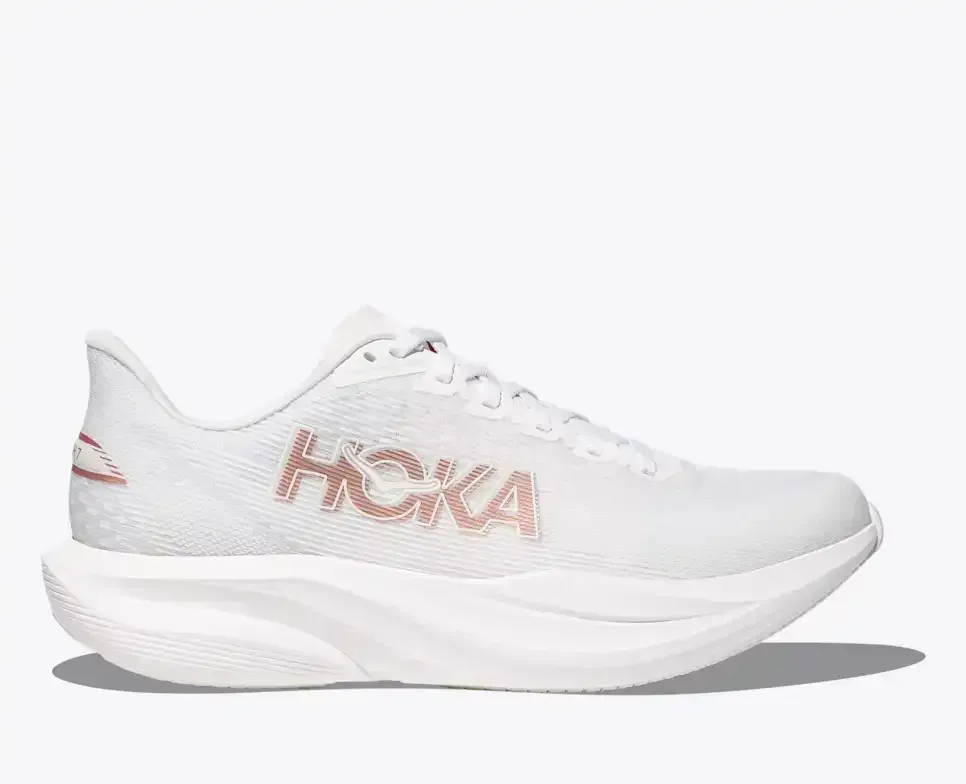 HOKA Mach 7 Frost Rose Gold (Damen) Media front view