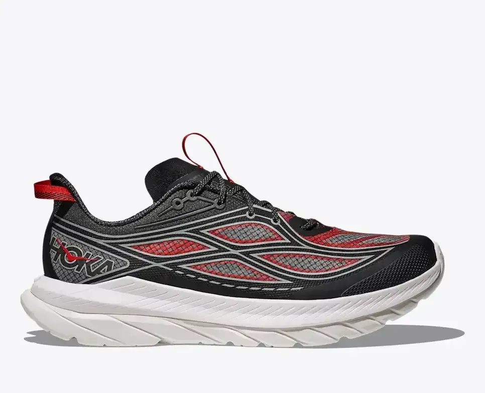 HOKA Mach Remastered Carbon Black Habanero Media front view