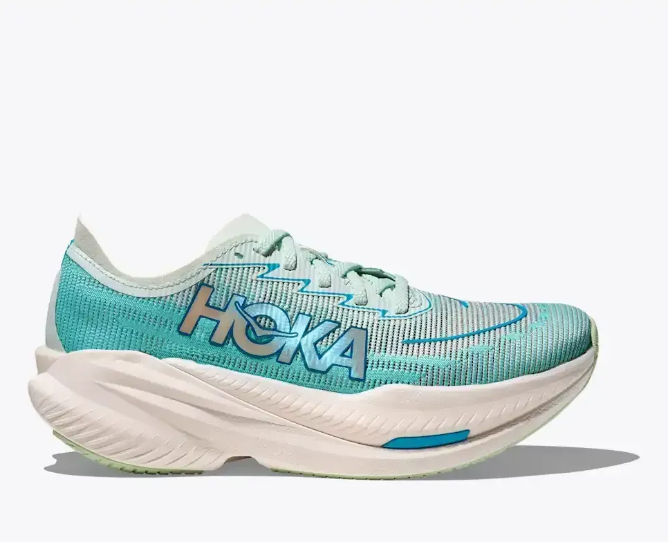 HOKA Mach X 2 Snow Melt Blue Spark (Damen) Media front view