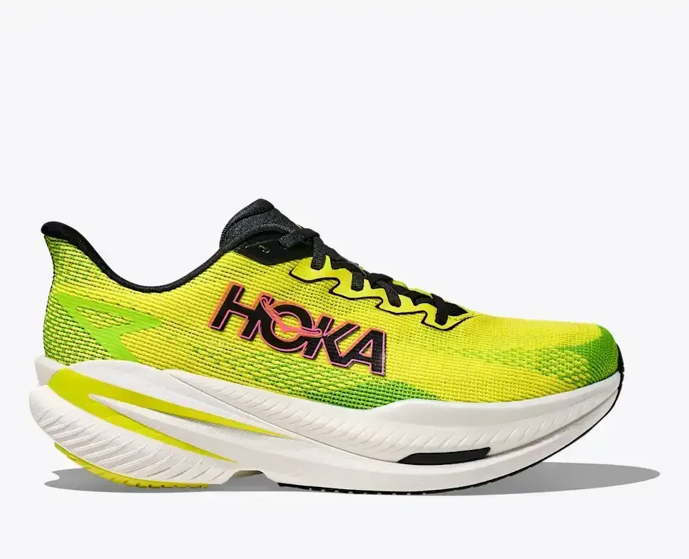 HOKA Mach X 3 Neon Citrus Lime Media front view