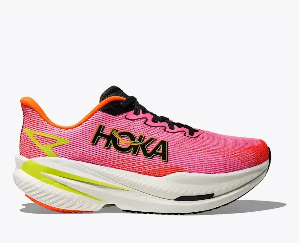 HOKA Mach X 3 Neon Rose Tangerine (Damen) Media front view