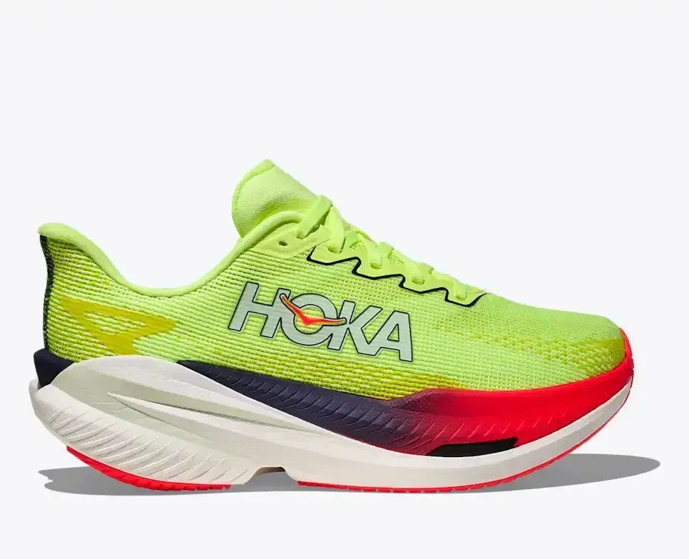 HOKA Mach X 3 Neon Yuzu Squid Ink (Damen) Media front view
