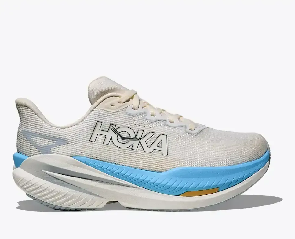 HOKA Mach X 3 White Alabaster (Damen) Media front view