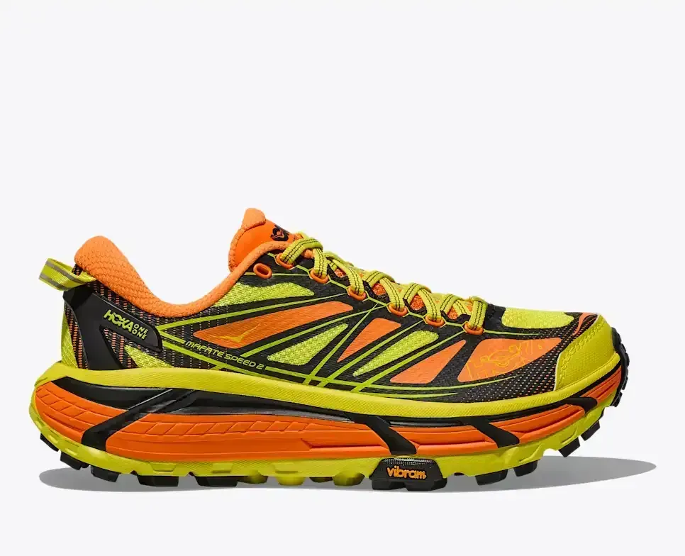 HOKA Mafate Speed ​​2 Electric Tangerine Media front view