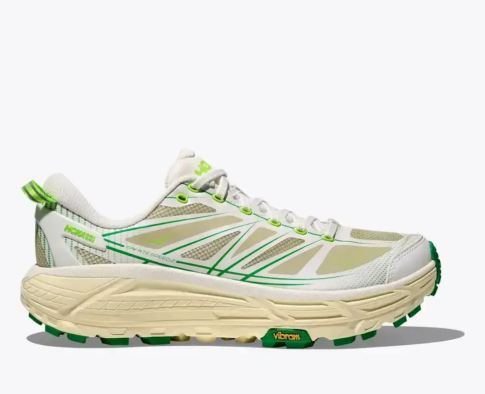 HOKA Mafate Speed ​​2 Weißes, frisch geschnittenes Gras Media front view
