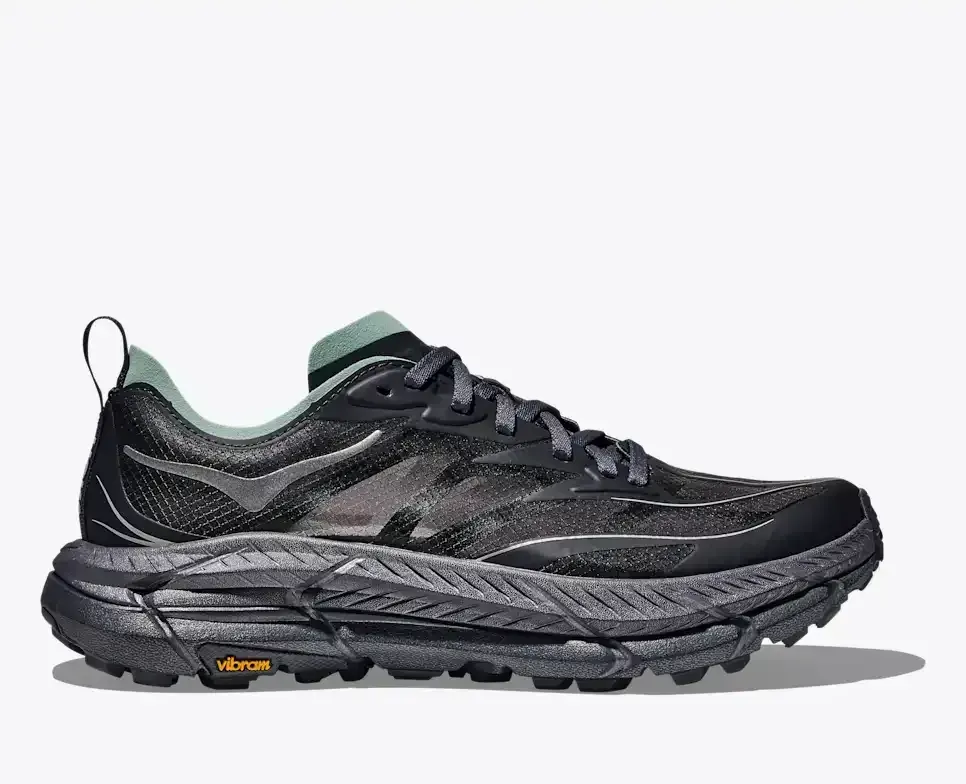 HOKA Mafate Speed ​​4 Lite Anthrazitgrau Jade Media front view