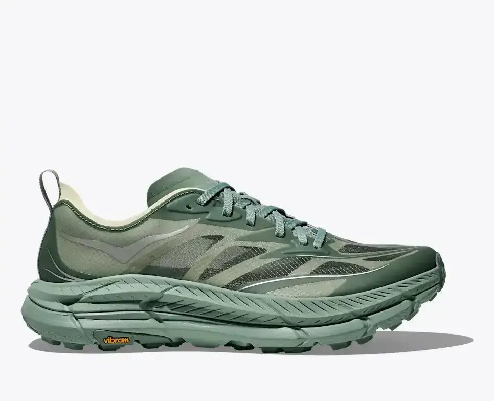 HOKA Mafate Speed ​​4 Lite Rosemary Pale Melon Media front view